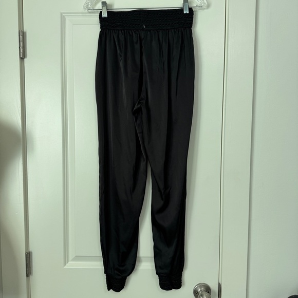 Loyd/Ford XS Black Satin Jogger Pants ~ Pull On Evening Cocktail Capsule Classic - Picture 3 of 9